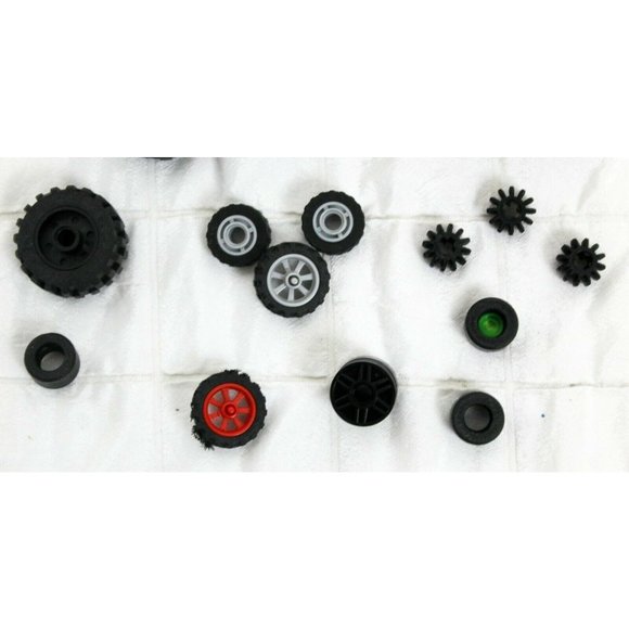 Lot of Lego Wheels Multiple Sizes Trailer 8 Wheels Parts Accessories Vehicles - Picture 9 of 9